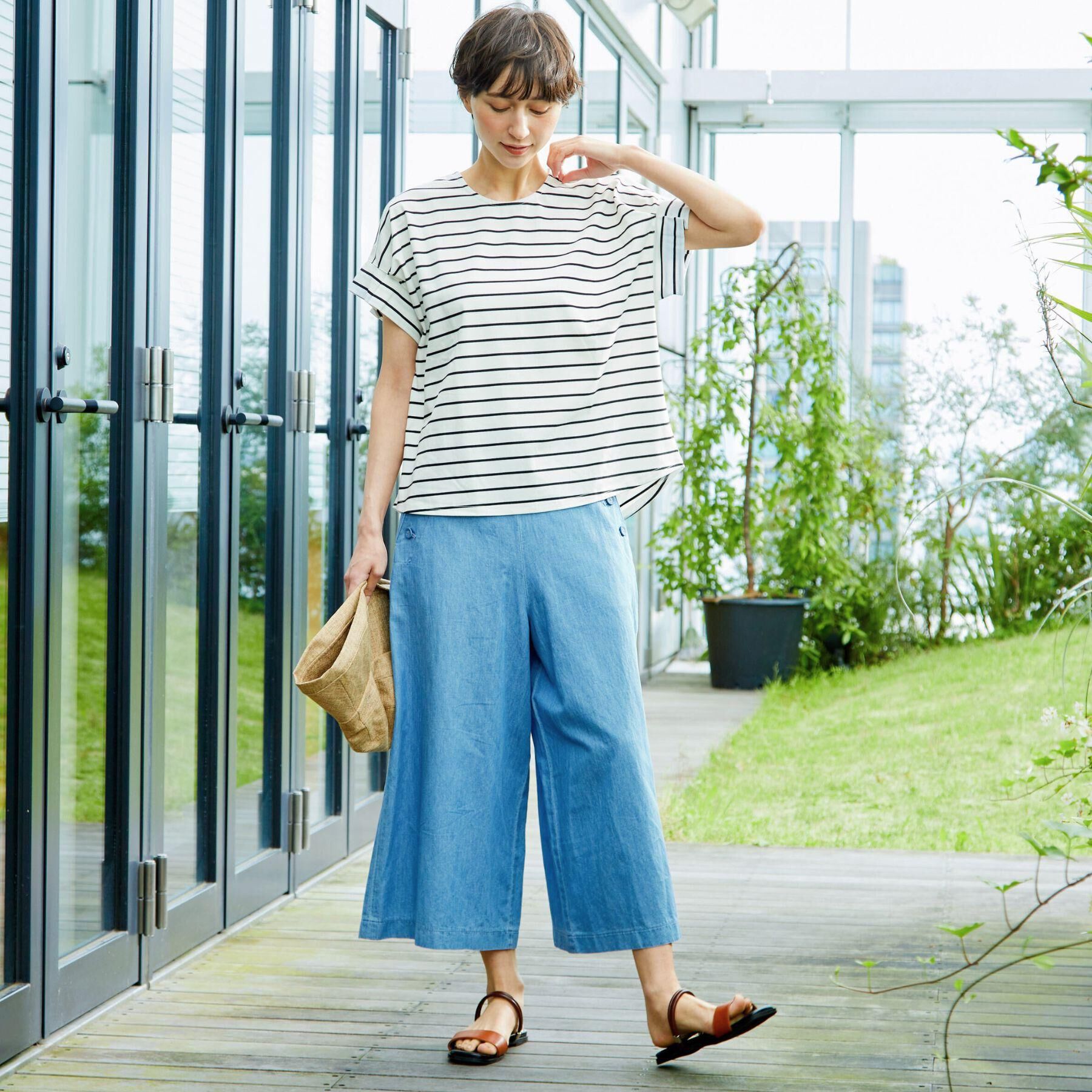 Dessin「【洗える】袖タックデザインカットソー」|Tシャツ・カットソー|