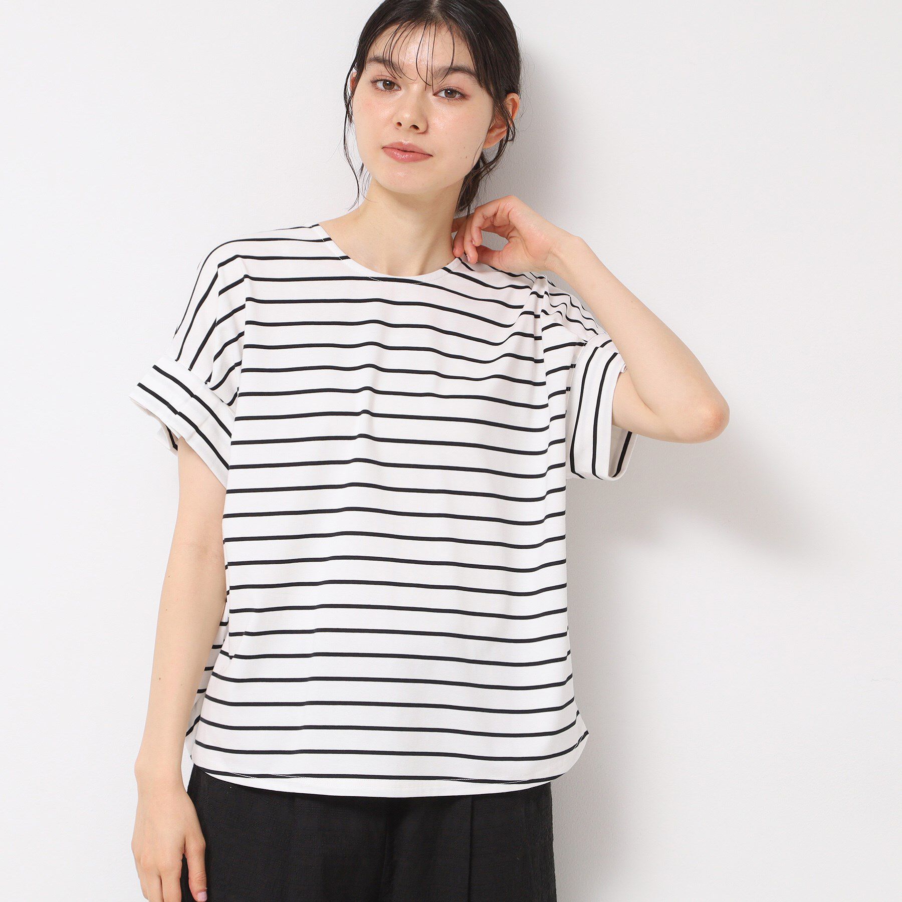 Dessin「【洗える】袖タックデザインカットソー」|Tシャツ・カットソー|