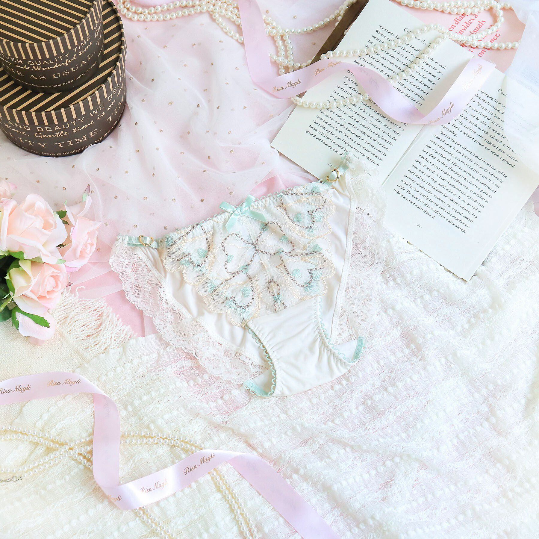 Risa Magli「ジアン ノーマルショーツ」|インナー|ミントグリーン(02