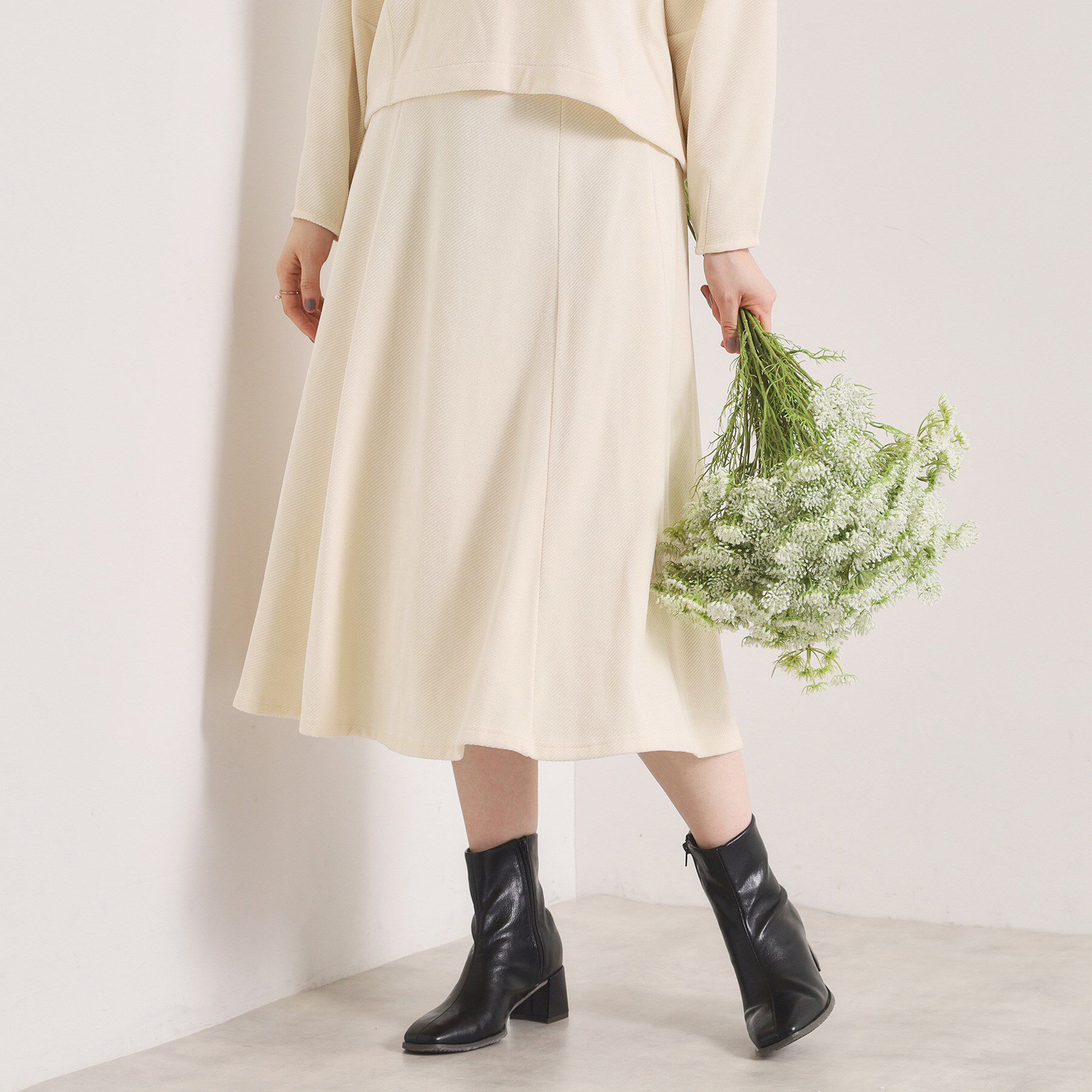 ITS&rsquo;DEMO「【手洗い可／セットアップ可】カットツイルスカート」|スカート|