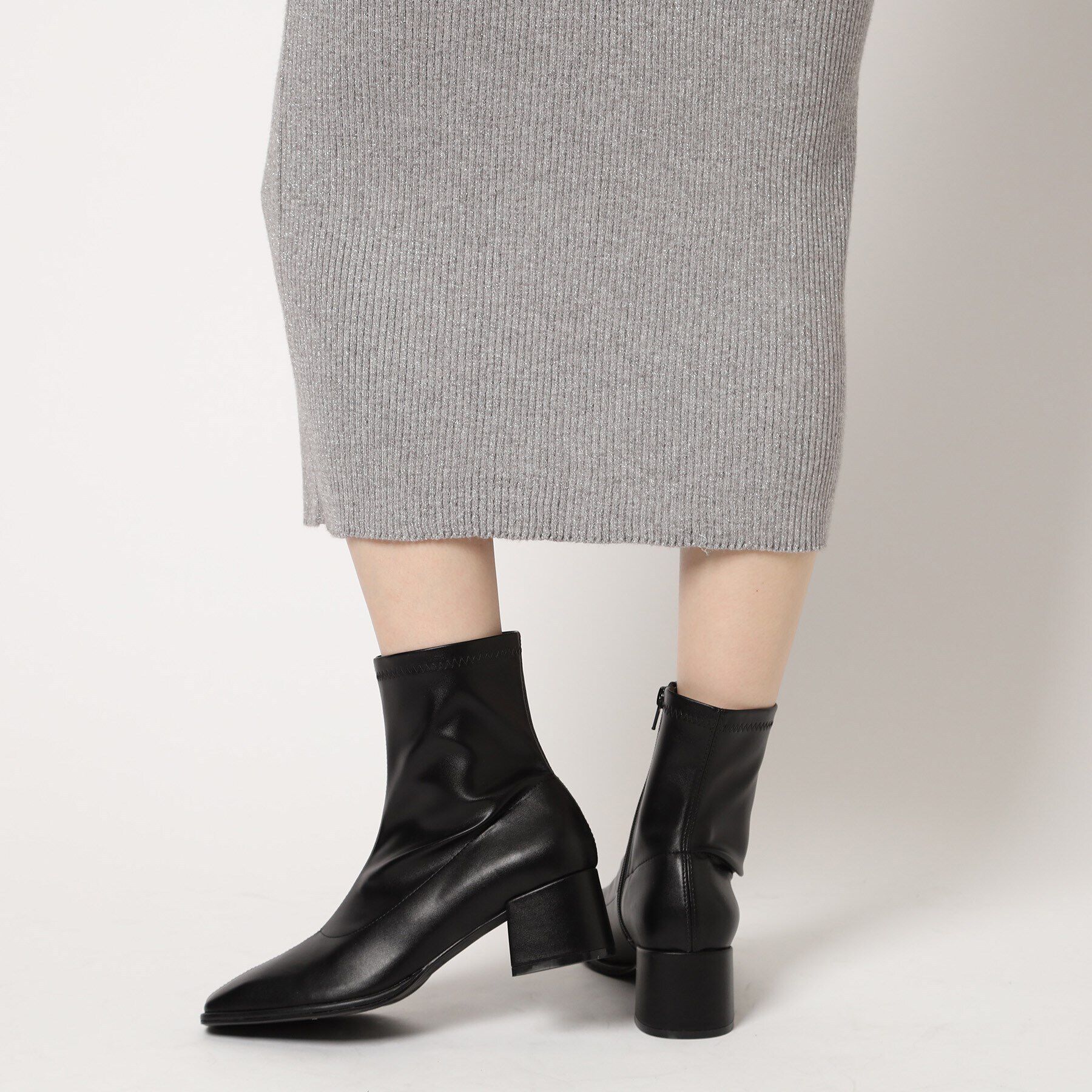 ESPERANZA「スクエアトゥストレッチショートブーツ」|ショートブーツ|