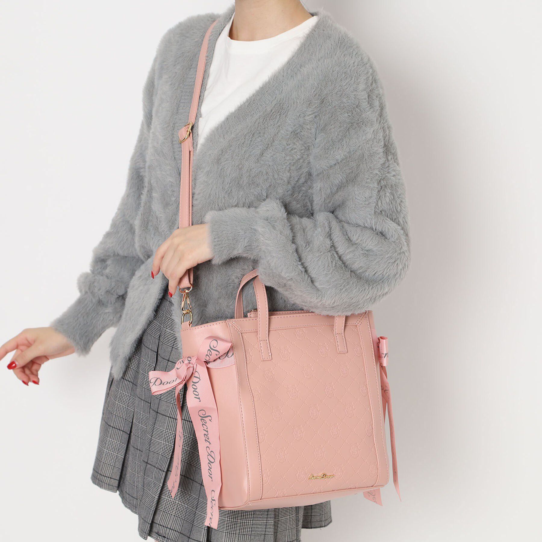 Ober Tashe「2WAY トートバッグ ショルダーバッグ スクエア リボン」|トートバッグ|