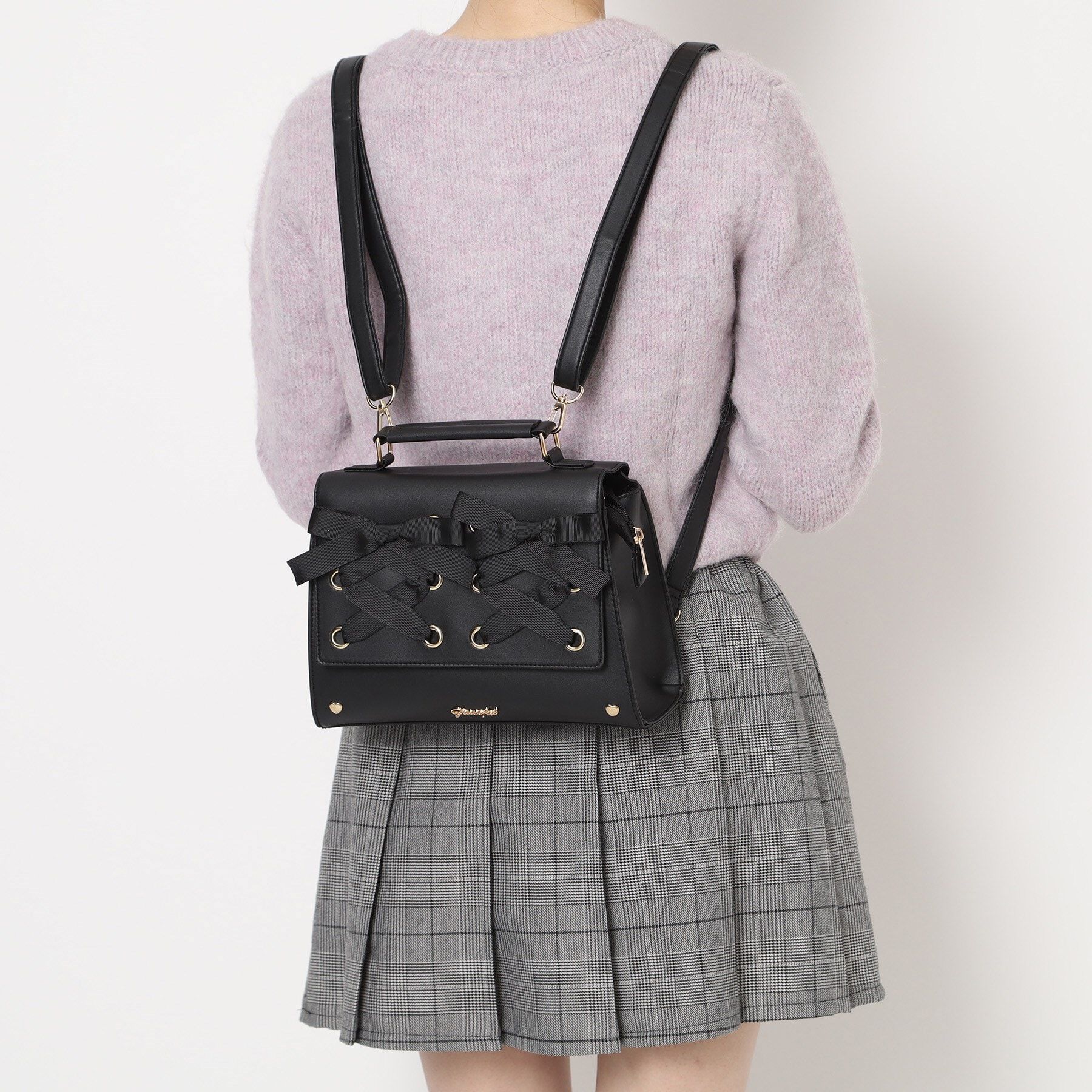 Ober Tashe「あみあげリボン3WAYサッチェルリュック」|リュック|