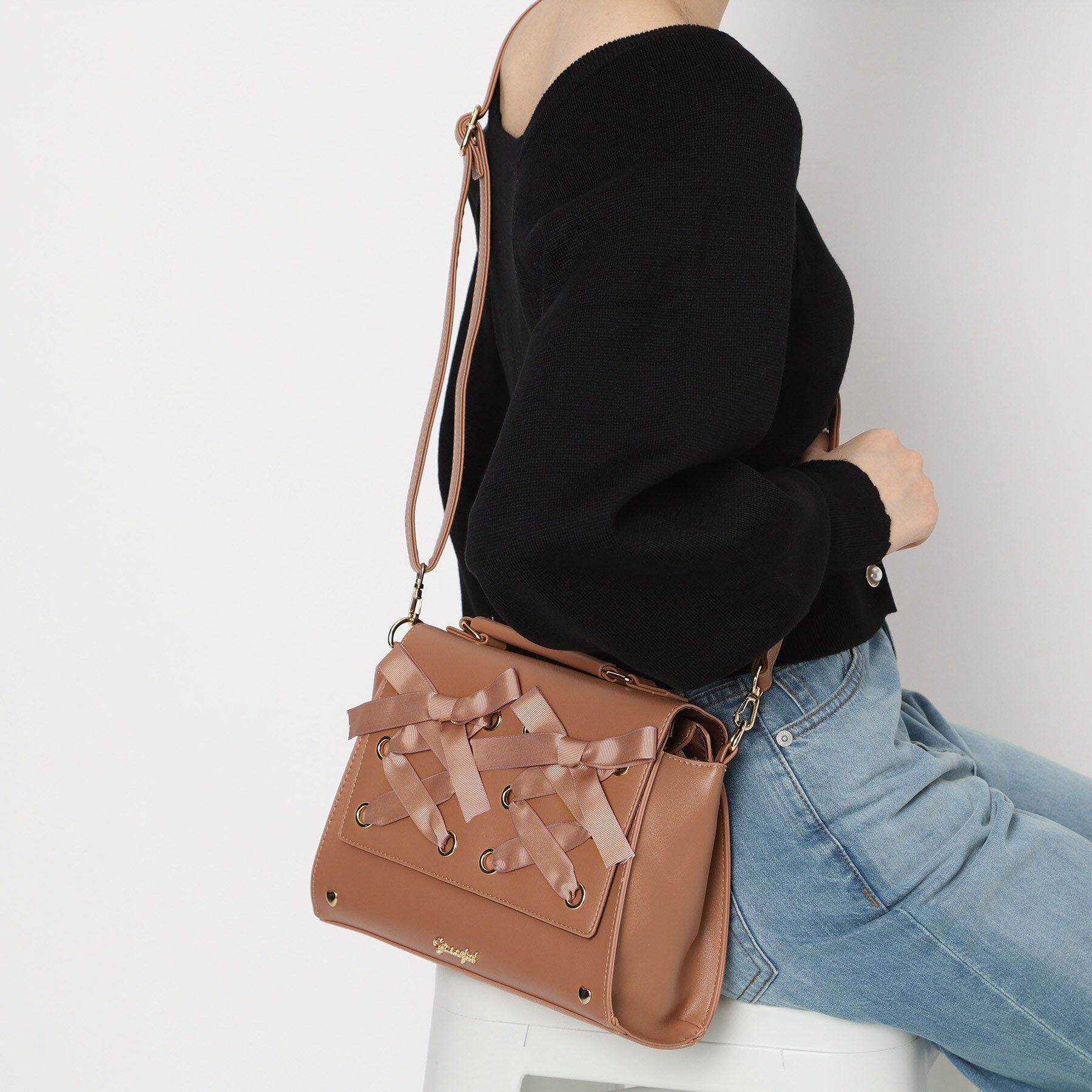 Ober Tashe「あみあげリボン3WAYサッチェルリュック」|リュック|