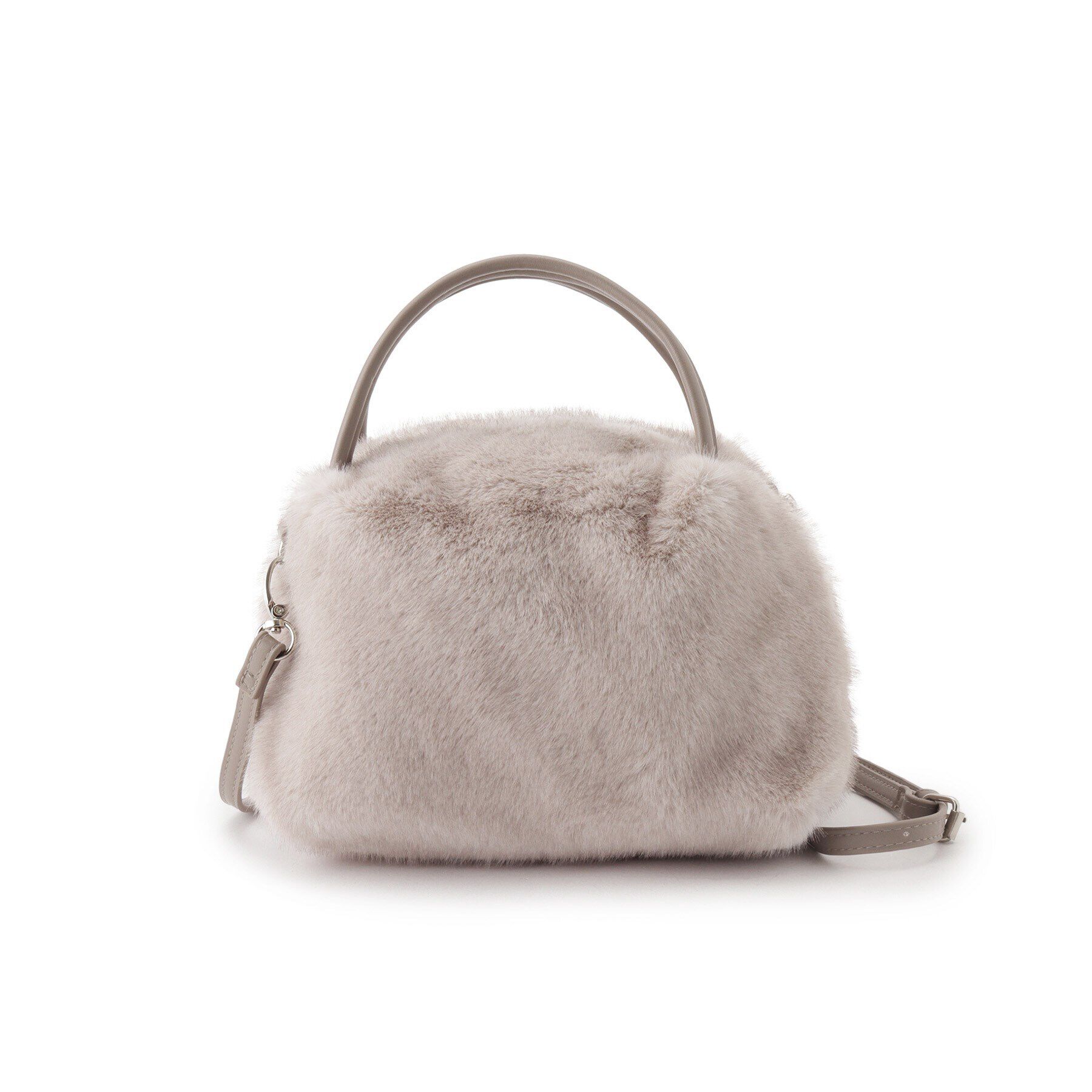 ESPERANZA「エコファーボストンバック」|ハンドバッグ|グレー(012)