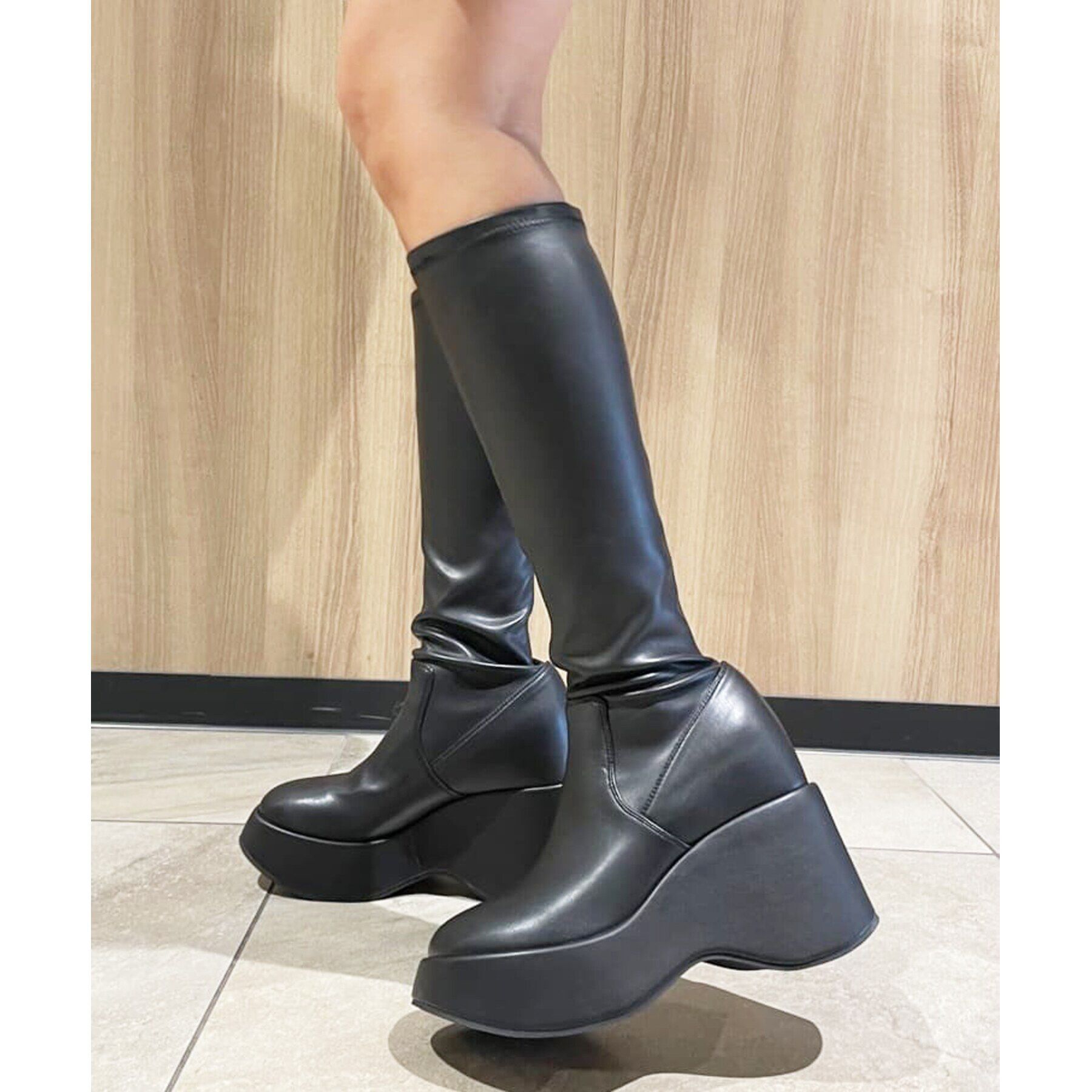 ESPERANZA「きゅんフィットインソールウェッジロングブーツ」|ショートブーツ|