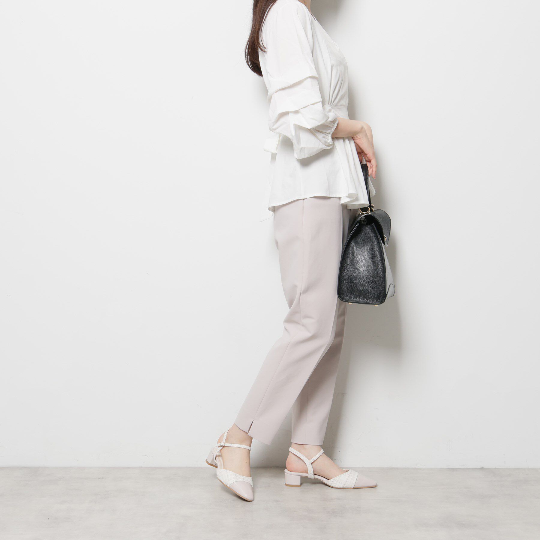 ESPERANZA「エナメル&times;ツイードストラップパンプス」|サンダル|