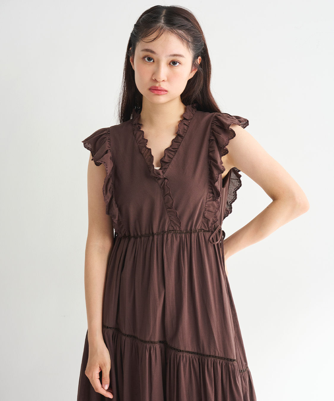 COCO DEAL「エンブロイダリーフリルティアードワンピース」|ワンピース|