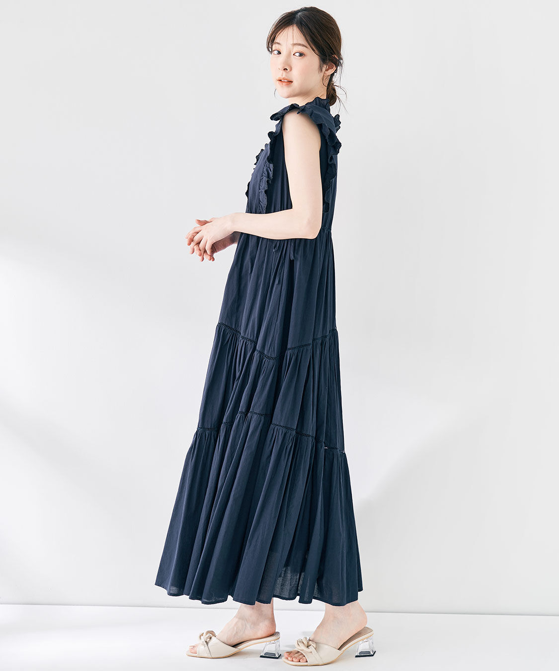 COCO DEAL「エンブロイダリーフリルティアードワンピース」|ワンピース|