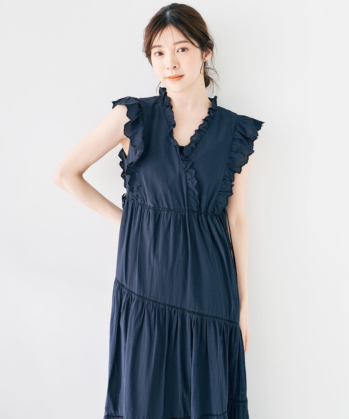 COCO DEAL「エンブロイダリーフリルティアードワンピース」|ワンピース|