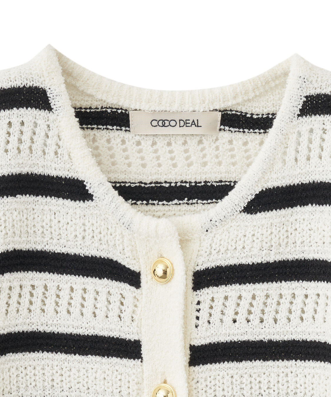 COCO DEAL「ボーダーニットカーディガン」|ニット・セーター|