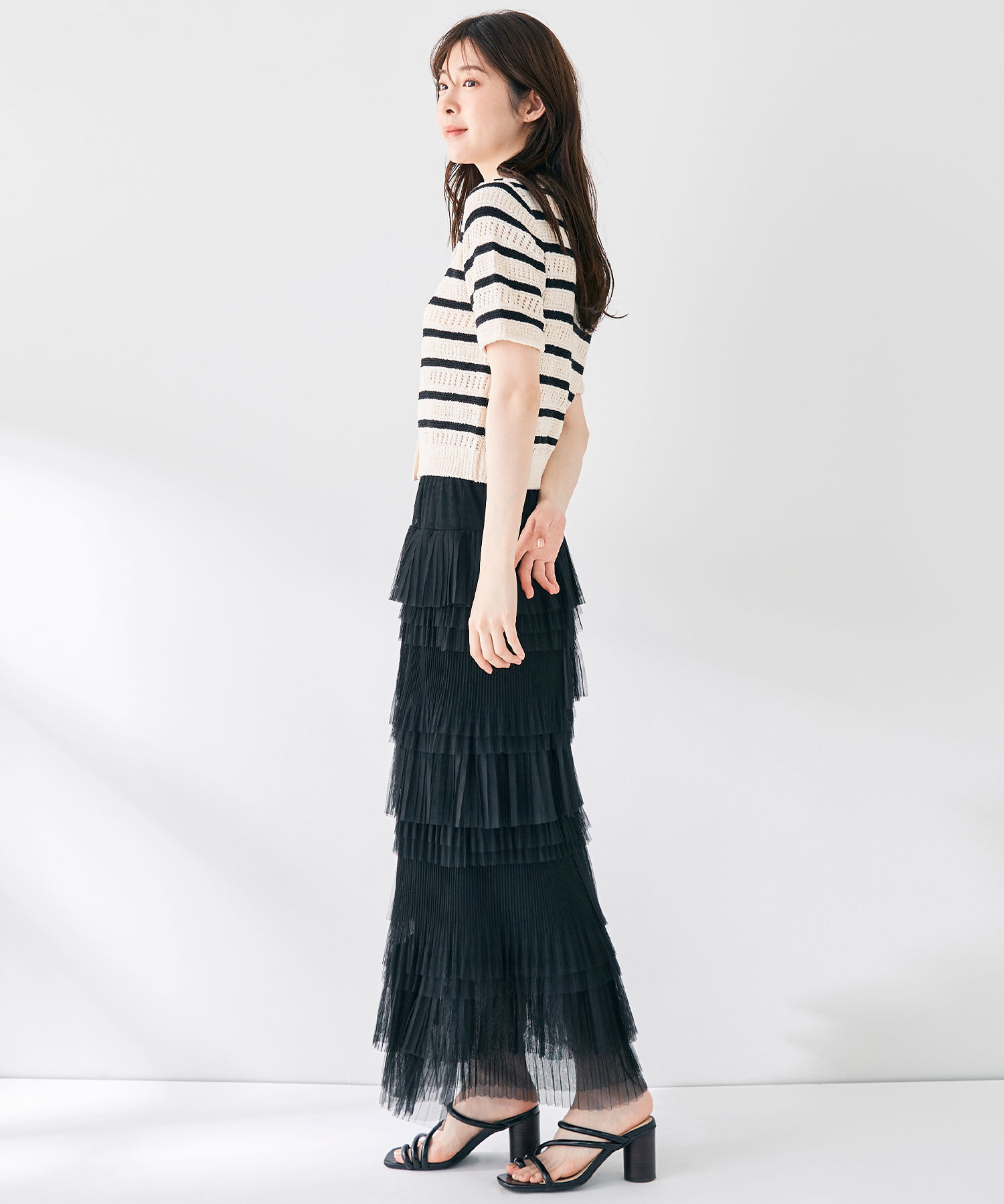 COCO DEAL「ボーダーニットカーディガン」|ニット・セーター|