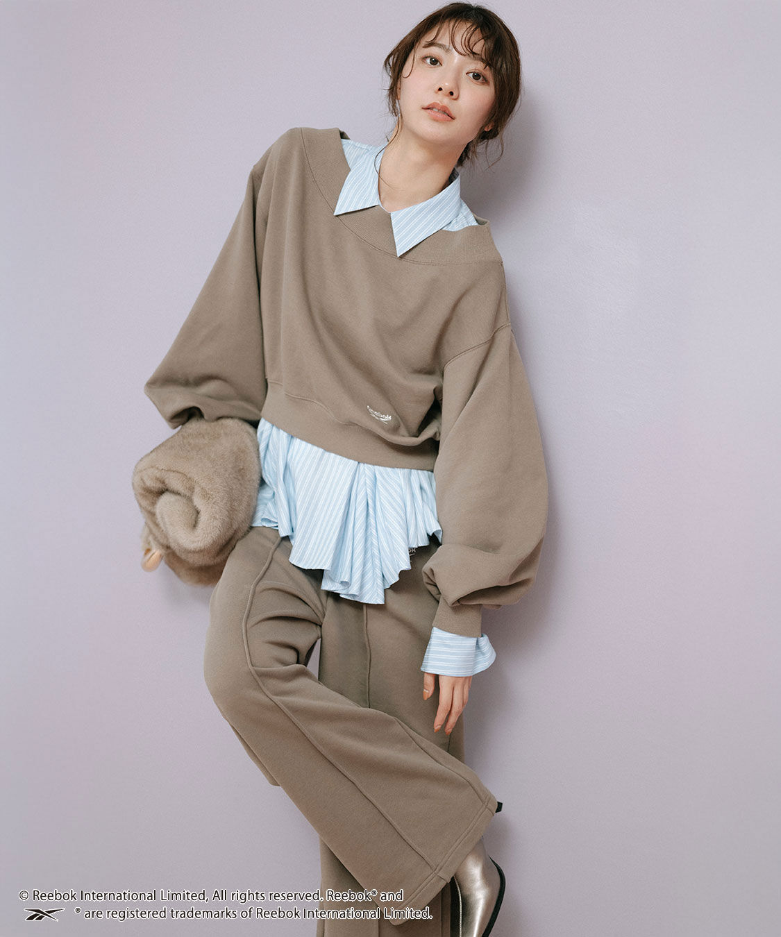 COCO DEAL「《COCO DEAL/Reebok》スウェットワイドパンツ」|その他|