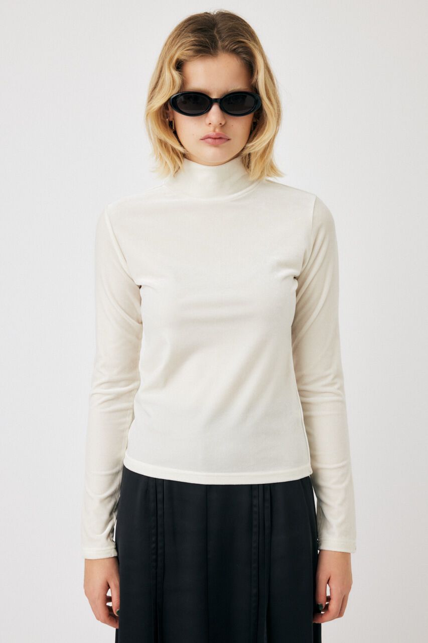 MOUSSY「HIGH NECK VELOUR トップス」|Tシャツ・カットソー|