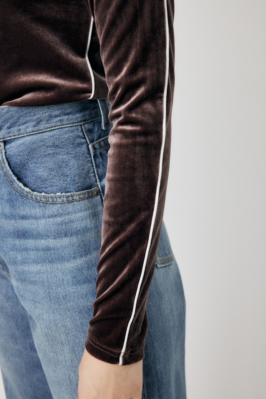 MOUSSY「HIGH NECK VELOUR トップス」|Tシャツ・カットソー|