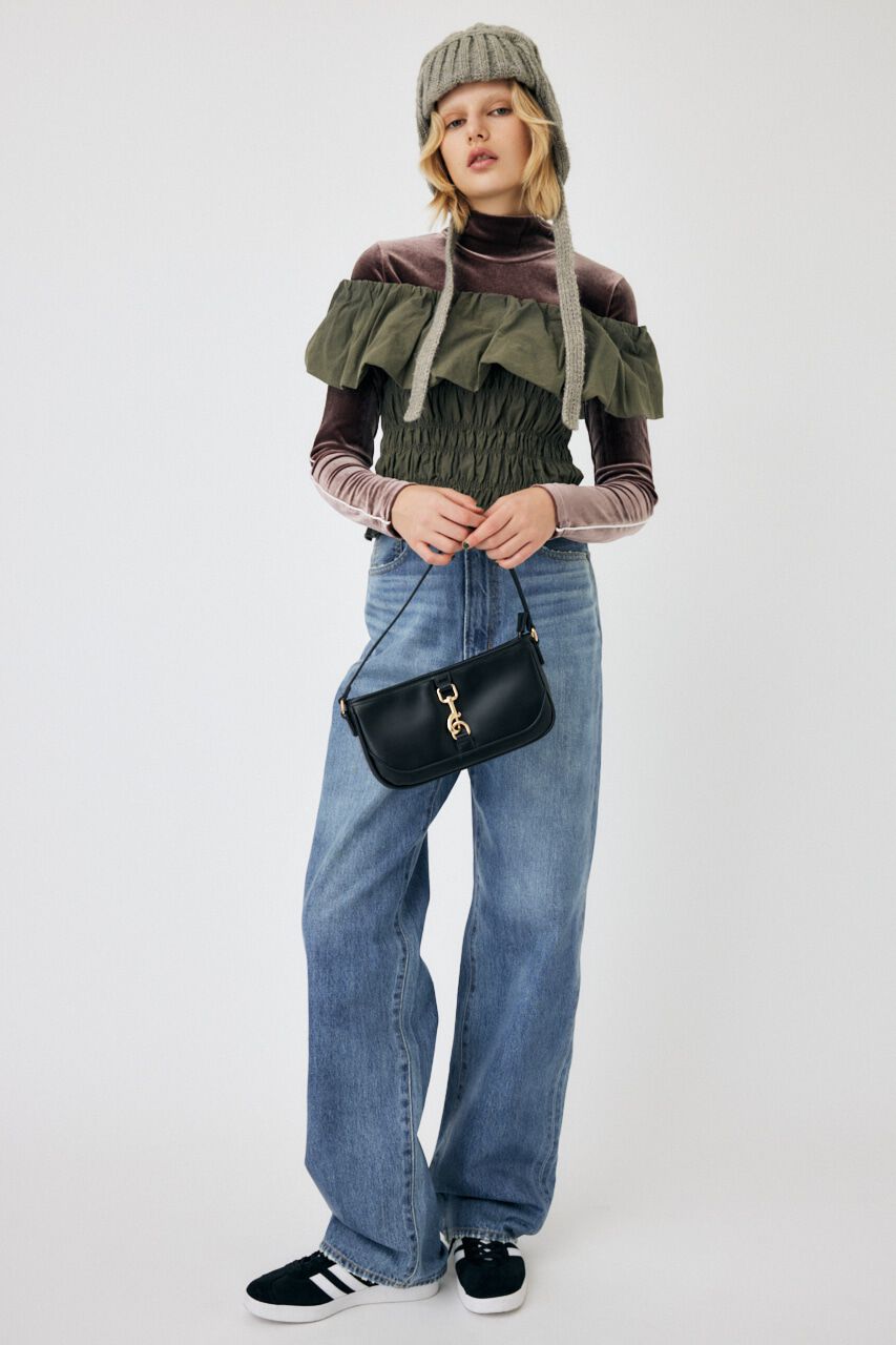 MOUSSY「HIGH NECK VELOUR トップス」|Tシャツ・カットソー|