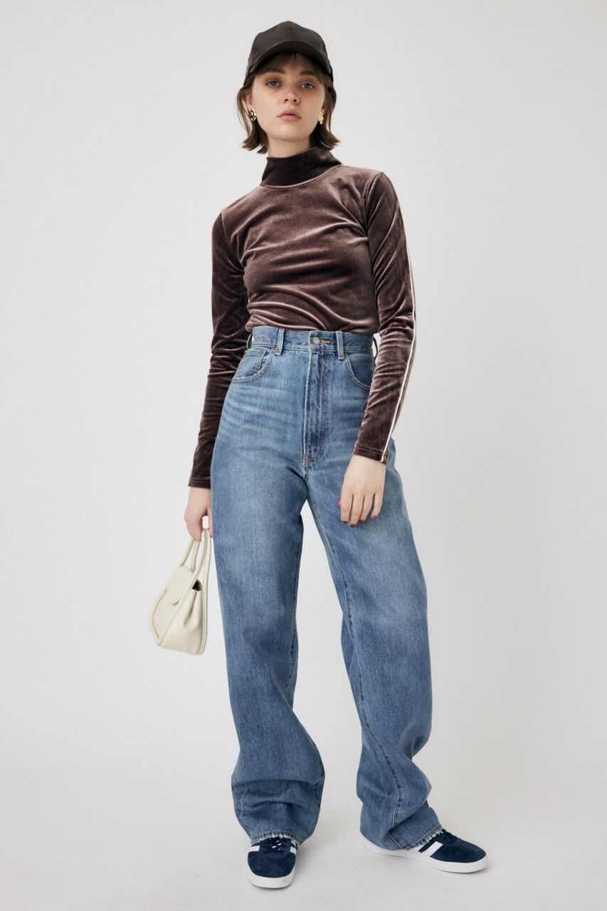 MOUSSY「HIGH NECK VELOUR トップス」|Tシャツ・カットソー|