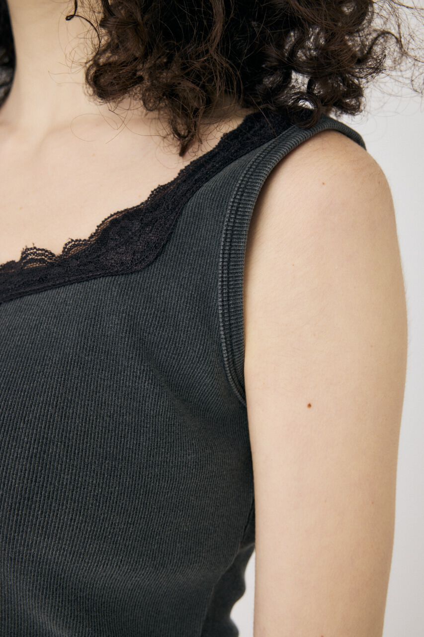 MOUSSY「LACE TRIM タンクトップ」|タンクトップ|
