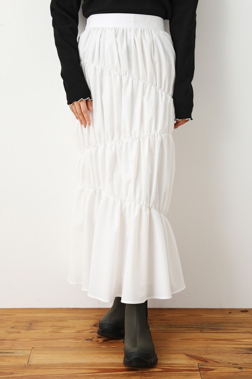 RODEO CROWNS「ステッチギャザースカート」|スカート|WHT