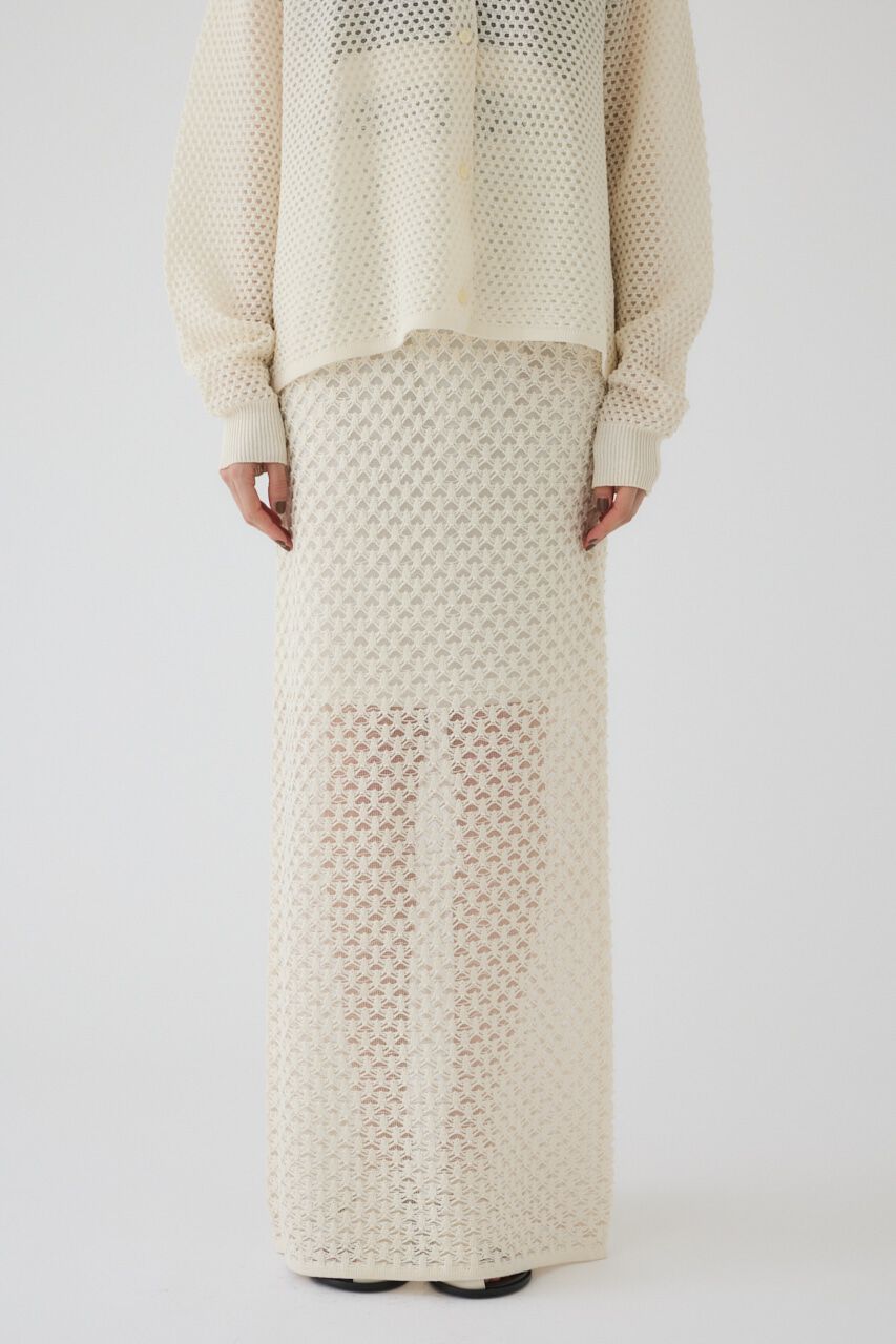RIM.ARK 「Lace knit SK」|スカート|O/WHT1