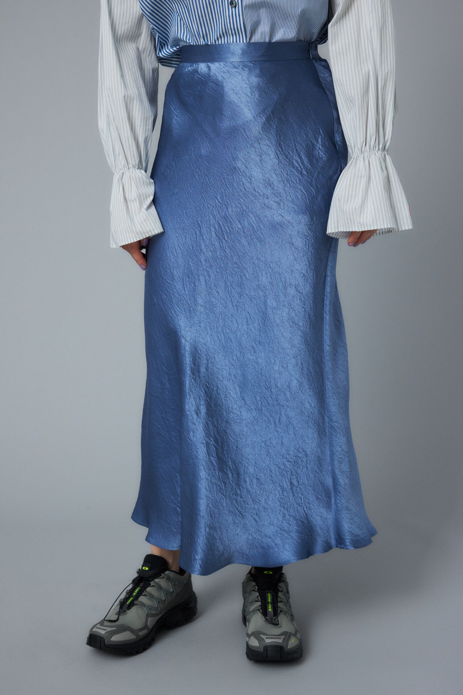 HeRIN.CYE「Satin mermaid skirt」|スカート|BLU