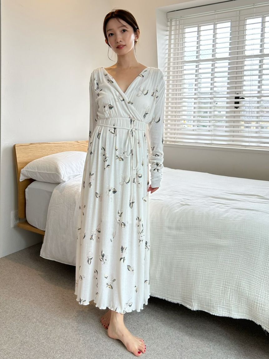 SNIDEL HOME「プリントカシュクールワンピース」|ルームウェア|LBEG