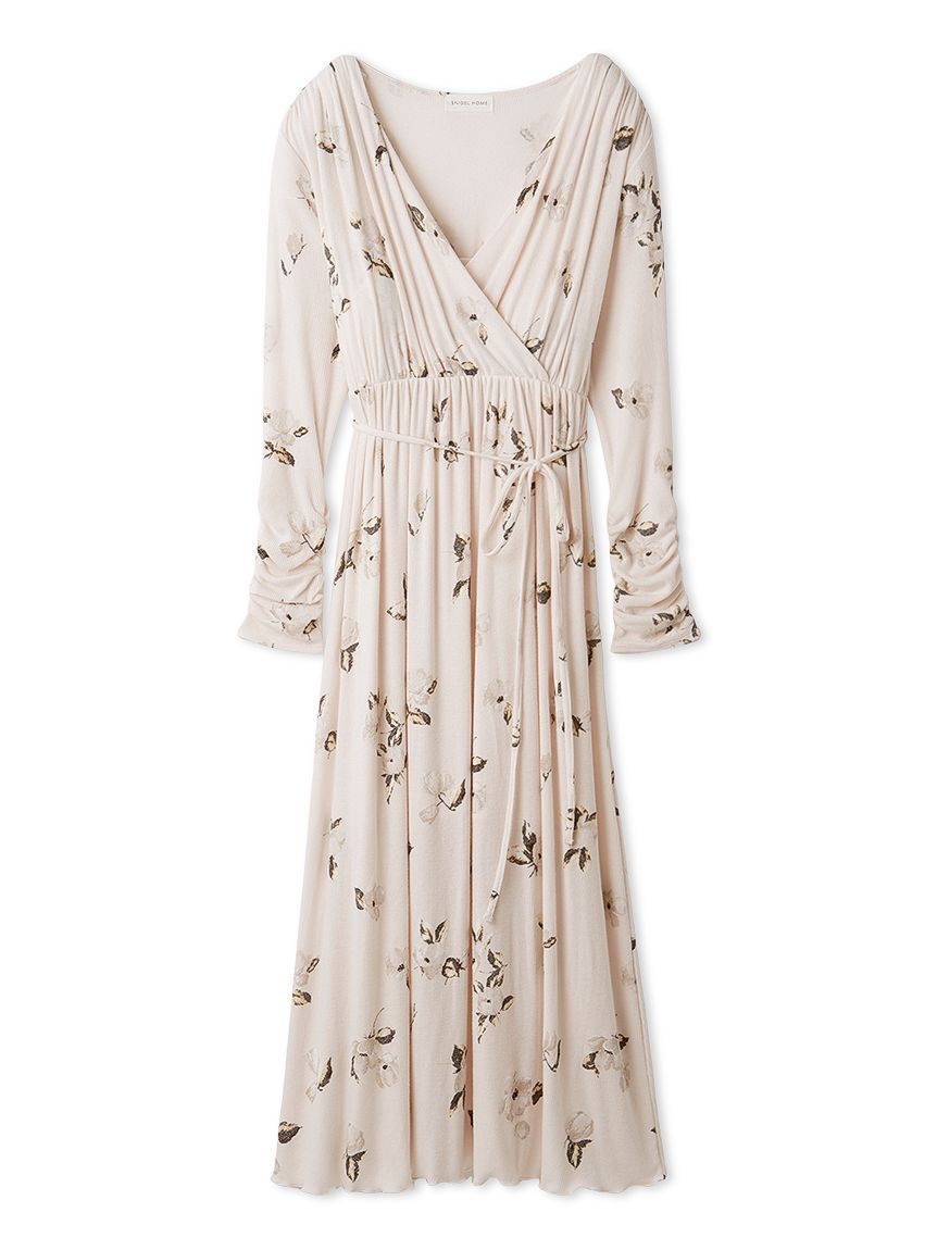 SNIDEL HOME「プリントカシュクールワンピース」|ルームウェア|