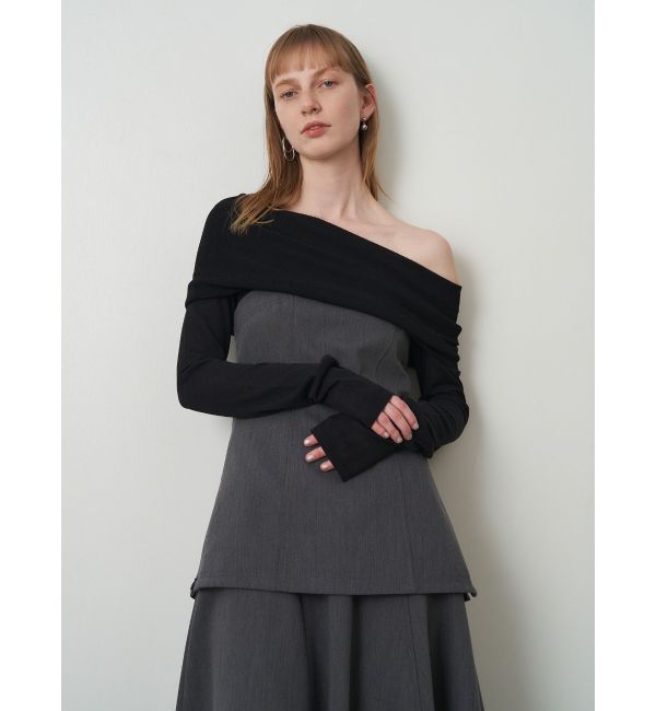 ELENDEEK「SHEER KNIT OFF SHOULDER」|ニット・セーター|