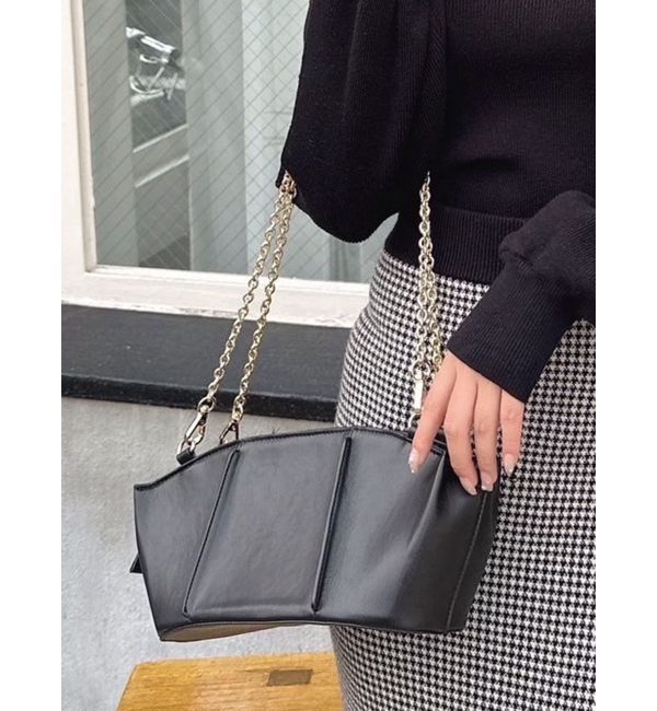 RESEXXY「ピンタックデザインハンドバッグ」|ハンドバッグ|ブラック