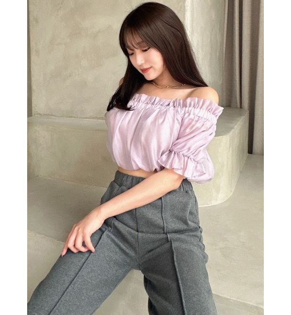 RESEXXY「クロップドオフショルトップス」|シャツ・ブラウス|