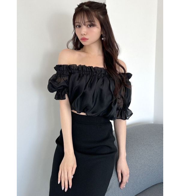 RESEXXY「クロップドオフショルトップス」|シャツ・ブラウス|