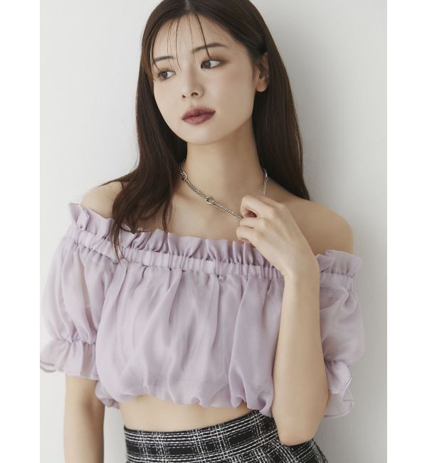 RESEXXY「クロップドオフショルトップス」|シャツ・ブラウス|