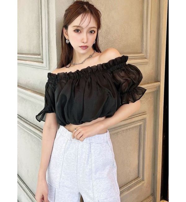 RESEXXY「クロップドオフショルトップス」|シャツ・ブラウス|