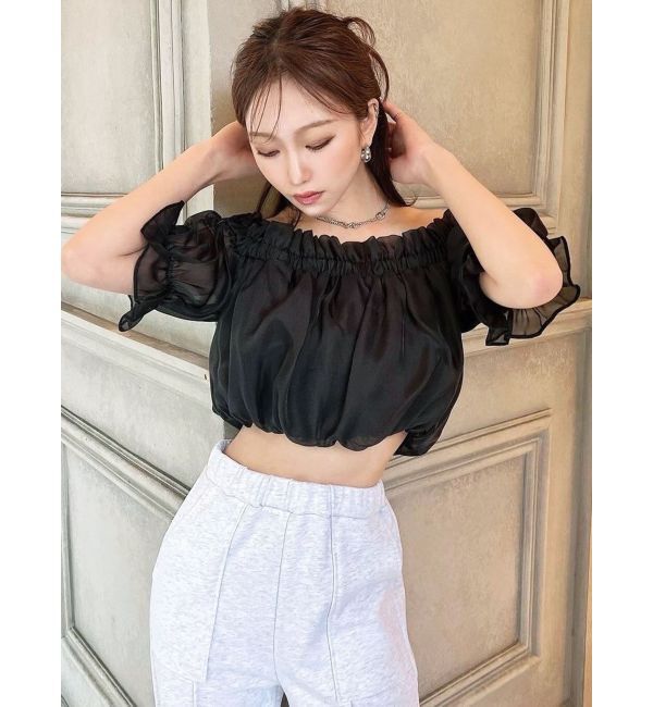 RESEXXY「クロップドオフショルトップス」|シャツ・ブラウス|