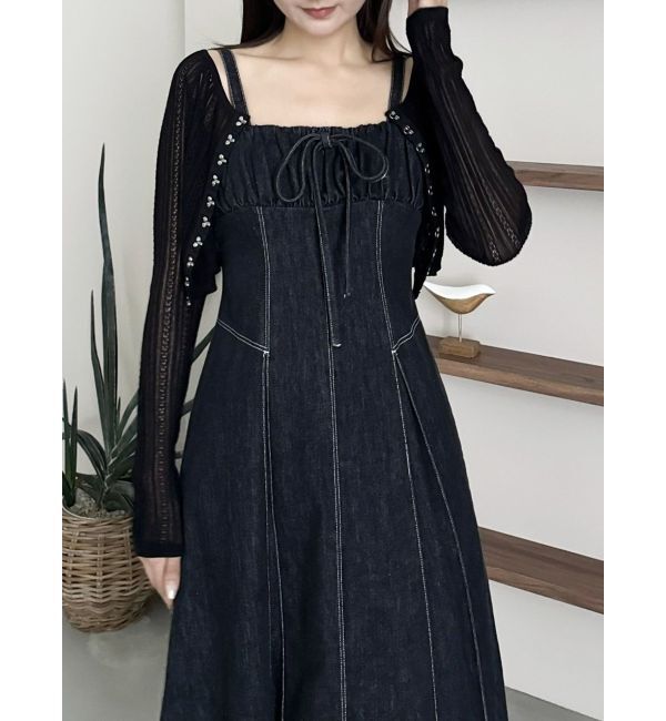 dazzlin「レースホックショートカーデ」|カーディガン|