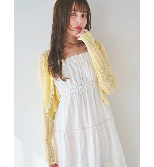dazzlin「レースホックショートカーデ」|カーディガン|