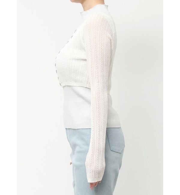 dazzlin「レースホックショートカーデ」|カーディガン|