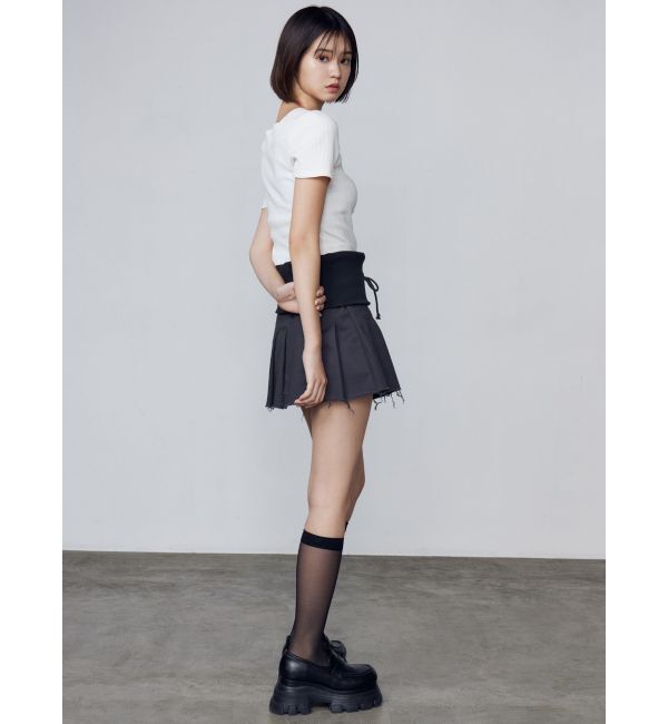 EMODA「フロントボタンショートリブトップ」|Tシャツ・カットソー|