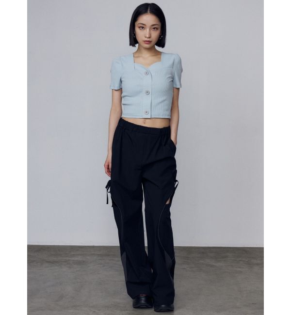 EMODA「フロントボタンショートリブトップ」|Tシャツ・カットソー|