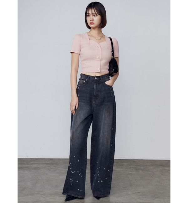 EMODA「フロントボタンショートリブトップ」|Tシャツ・カットソー|