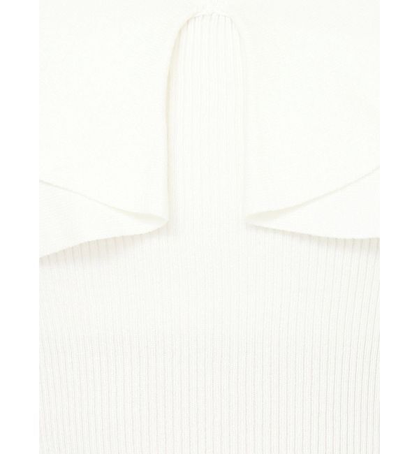 MERCURYDUO「2WAYフォールドラッフルロングスリーブニット」|ニット・セーター|