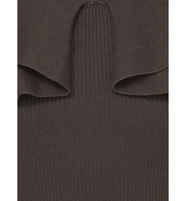 MERCURYDUO「2WAYフォールドラッフルロングスリーブニット」|ニット・セーター|