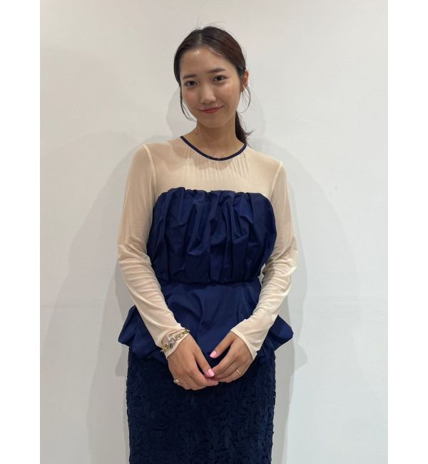 LAGUNAMOON「LADYフォルムペプラムレースドレス」|ドレス|