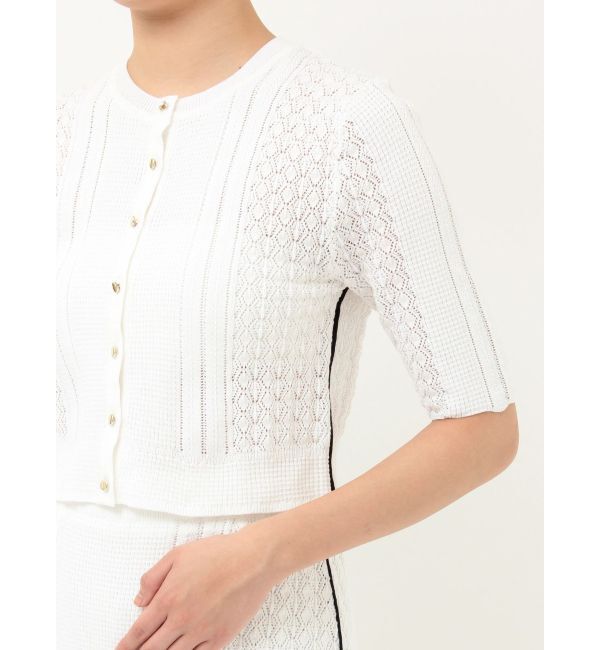 LAGUNAMOON「バイカラーサイドラインレースニットセットアップ」|ワンピース|