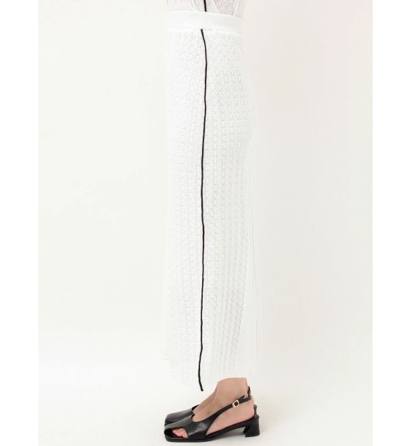 LAGUNAMOON「バイカラーサイドラインレースニットセットアップ」|ワンピース|