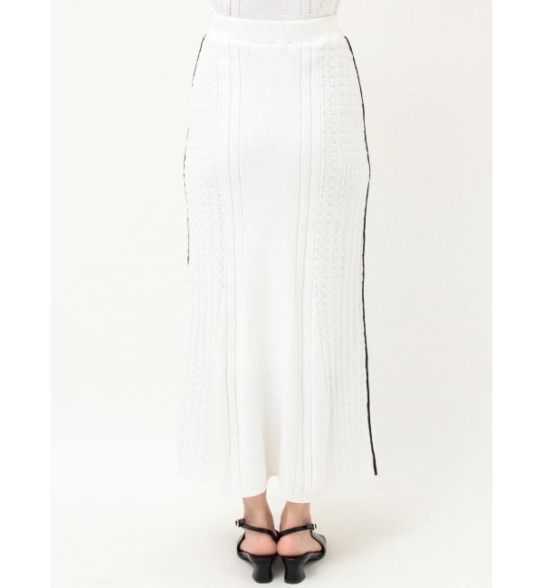 LAGUNAMOON「バイカラーサイドラインレースニットセットアップ」|ワンピース|