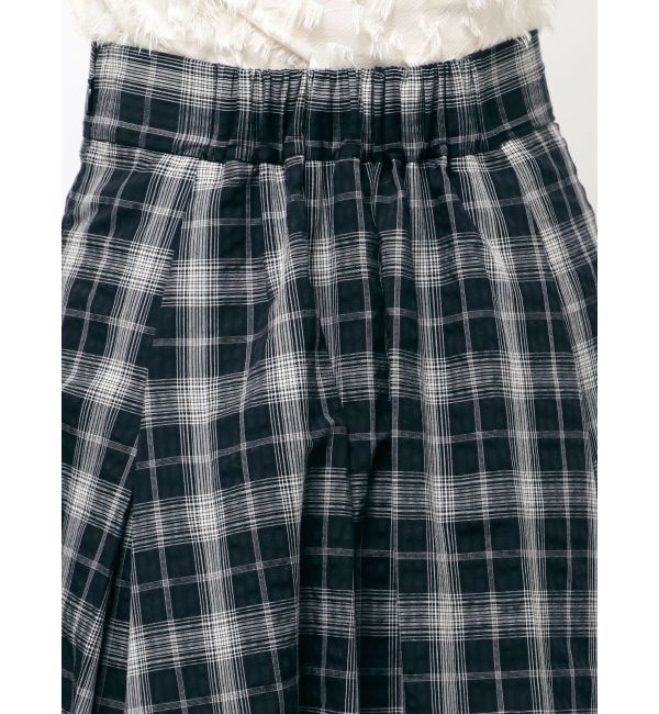LAGUNAMOON「チェックタックフレアスカート」|スカート|