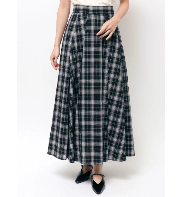 LAGUNAMOON「チェックタックフレアスカート」|スカート|