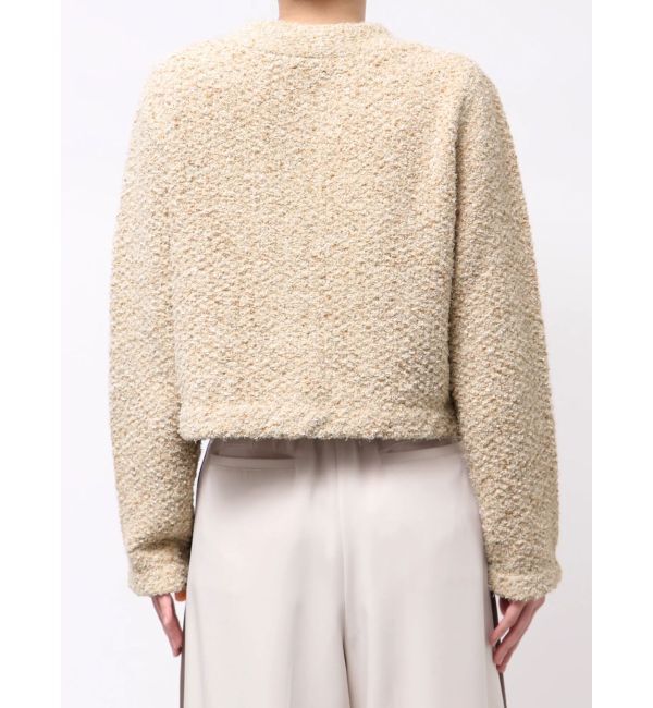 LAGUNAMOON「ミックスヤーンノーカラーニットカーディガン」|カーディガン|