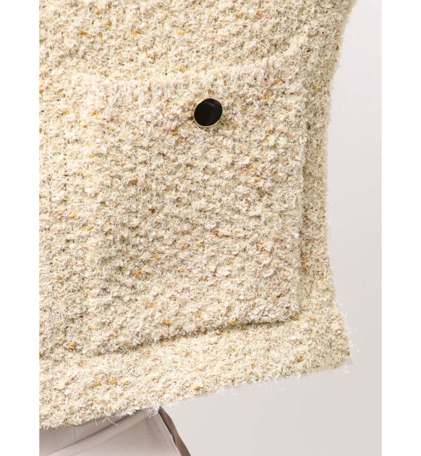 LAGUNAMOON「ミックスヤーンノーカラーニットカーディガン」|カーディガン|